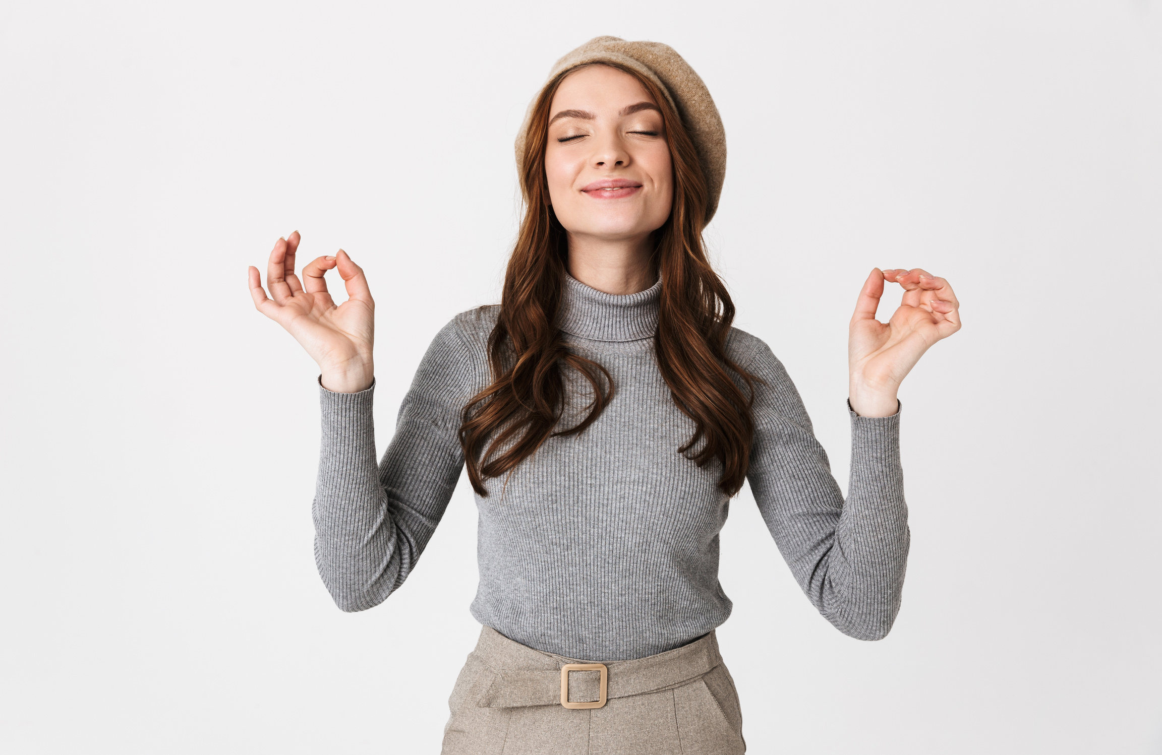 Calm Woman Meditating 